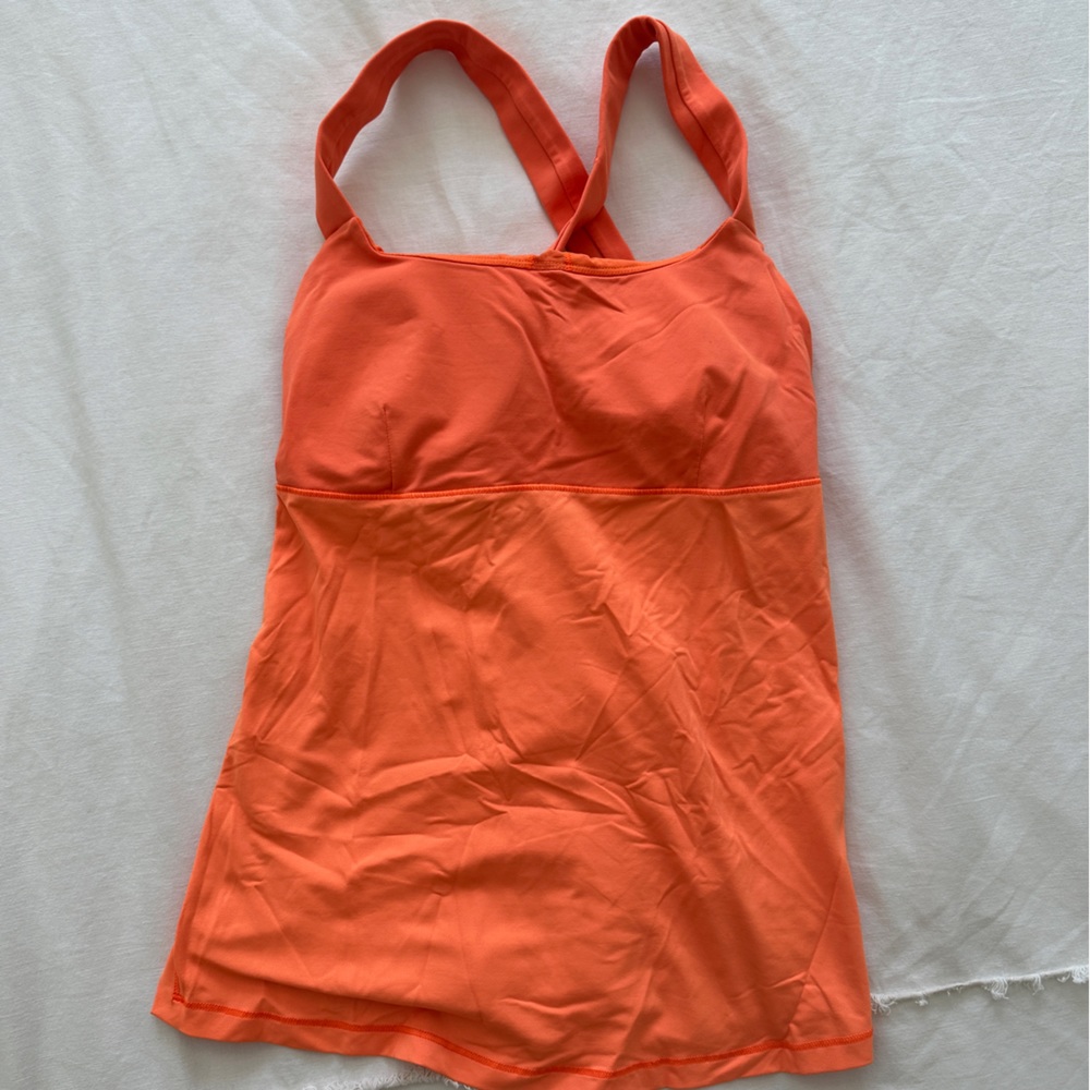 Lululemon orange workout tank